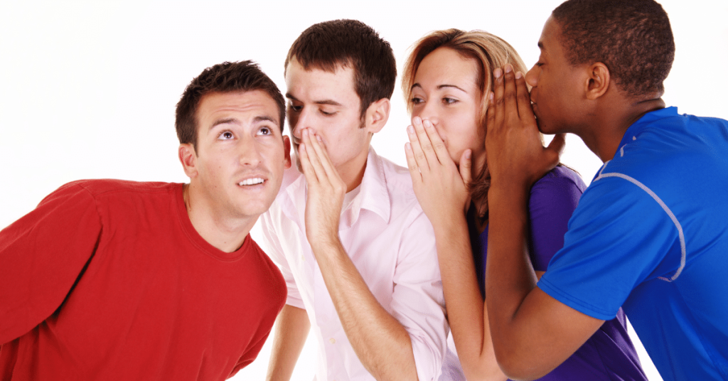 People gossiping and telling each other about news and events